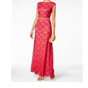 Alex Evening Shimmer Lace Dress women’s size 10